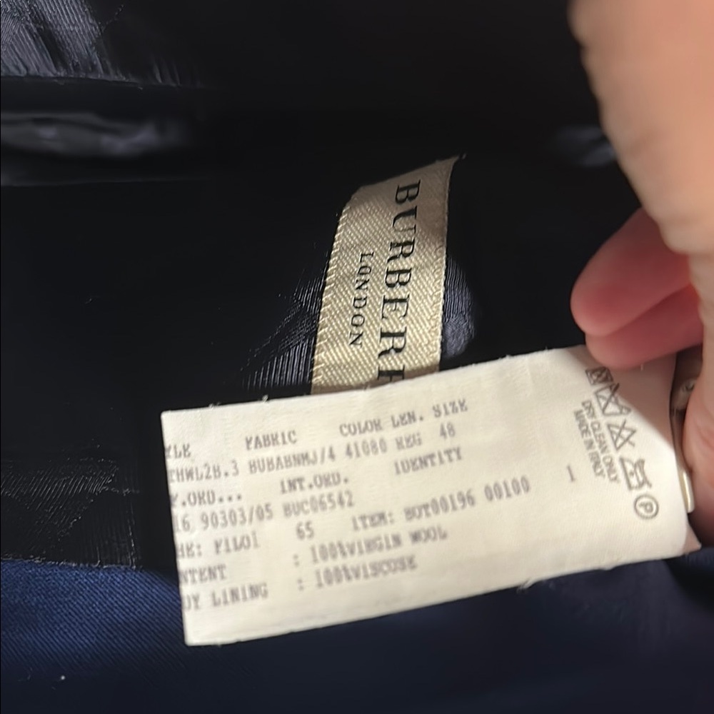 Burberry Blue Sport Coat - Picture 7 of 15